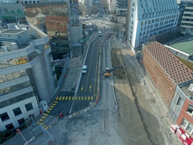 Chantier échangeur Pleyel