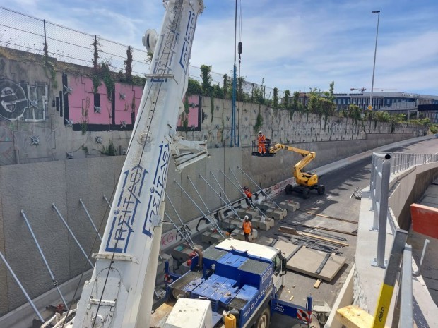 Chantier échangeur Pleyel