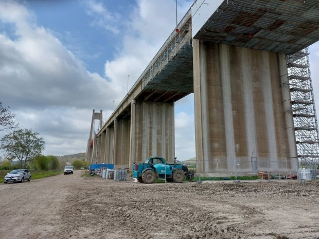 Pont de Tancarville, travaux de renforcement