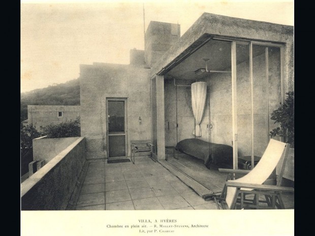 Chambre en plein air - Clos Saint Bernard dit Villa Noailles en 1928