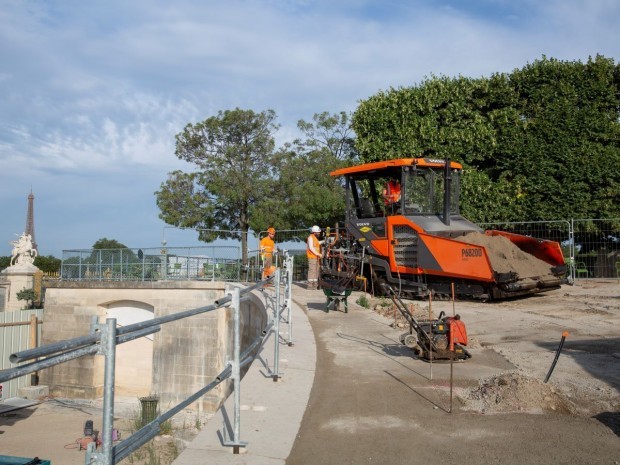 Travaux Colas Tuileries rampes Fer-à-cheval