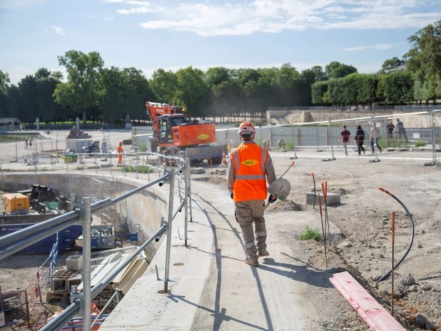 Travaux colas tuileries rampes du fer à cheval