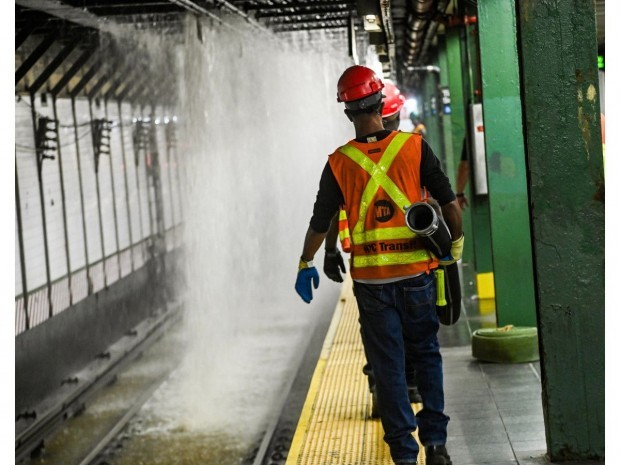 Métro New York inondation Times Square