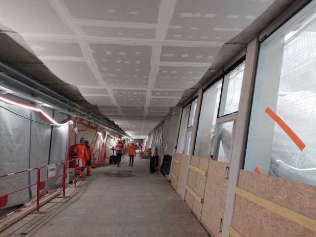 Chantier Eole Neuilly-Porte Maillot, octobre 2023