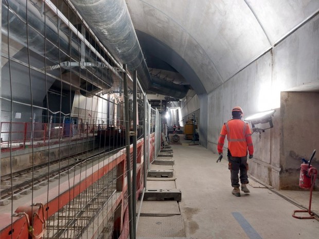 Chantier Eole Neuilly-Porte Maillot, octobre 2023