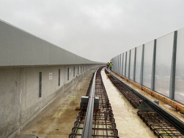 Ligne 18 métro viaduc travaux chantier