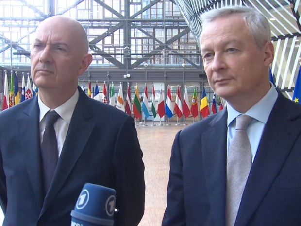 Roland Lescure & Bruno Le Maire à Bruxelles