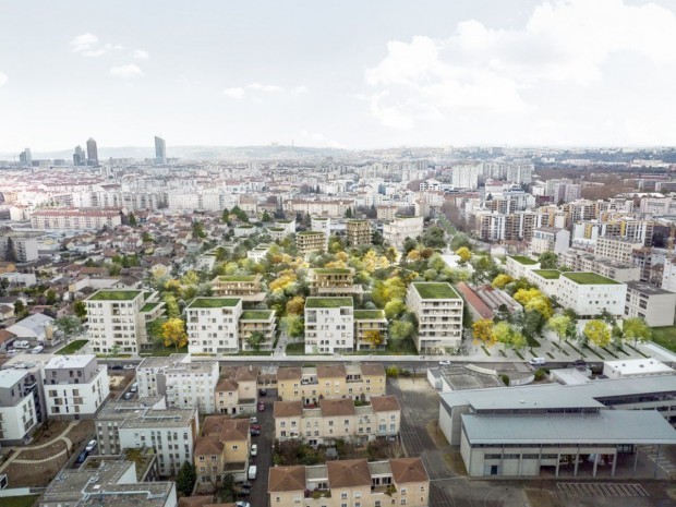 Vue aérienne/projet ACI Villeurbanne