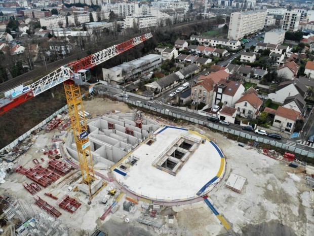 Chantier station de dépollution des eaux pluviales de Champigny-sur-Marne