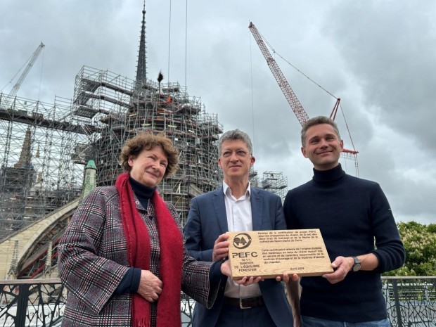 Chantier de Notre-Dame : le label PEFC vient couronner le travail de toute la filière bois