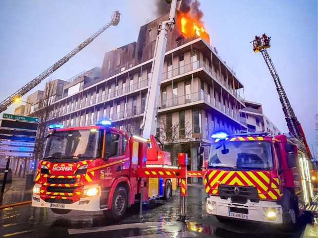 Incendie à Lille, le 2 avril 2025.