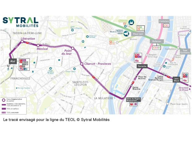 Tram express de l'ouest lyonnais prolongement Lyon