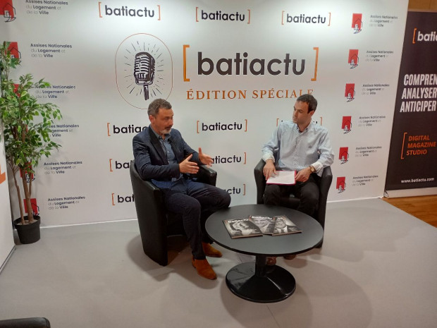 Norbert Fanchon, pdg du Goupe Gambetta interviewé par le jousnaliste Raphaël Jacomini