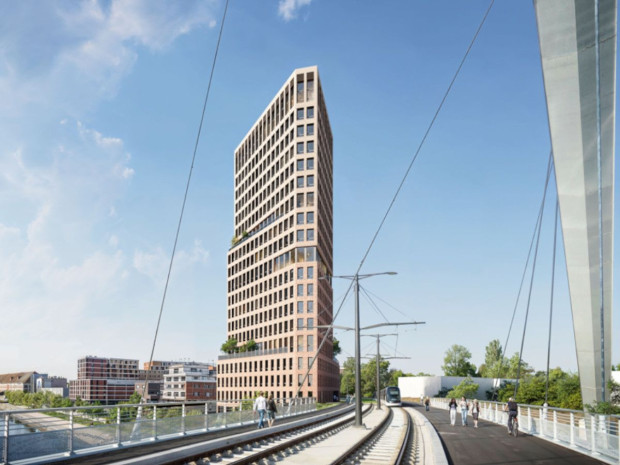 Vue d' Emergence depuis le pont Nord Est/ Strasbourg 