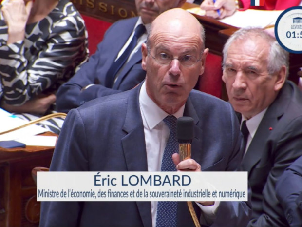 Didier Lombard à l'Assemblée nationale, le 8 juillet 2025, lors des questions au gouvernement.