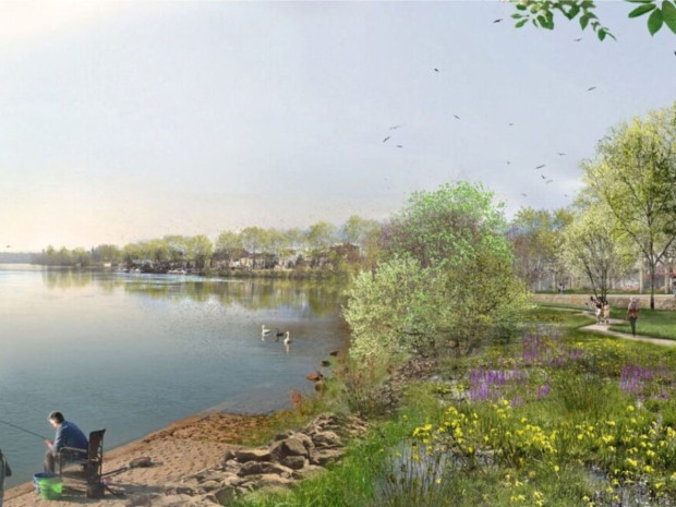 Transformation des berges de Neuville sur Saône