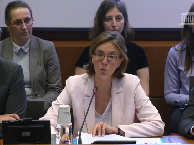 Amélie de Montchalin, ministre des Comptes publics, le 16 juillet 2025 devant la commission des finances de l'Assemblée nationale.