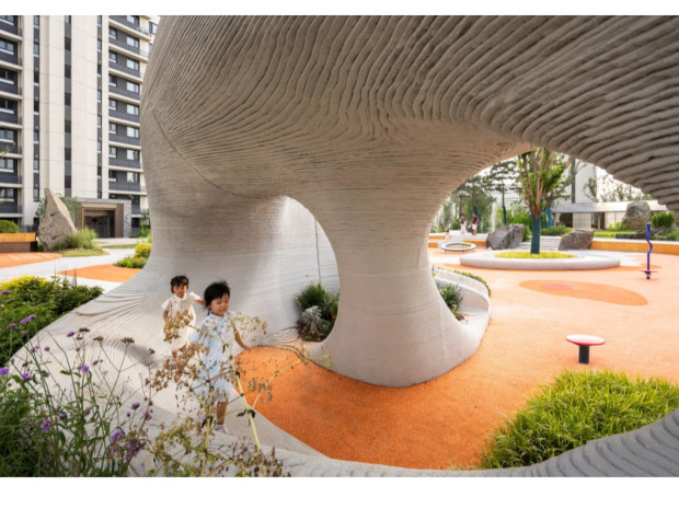 Chine aire de jeux béton 3D
