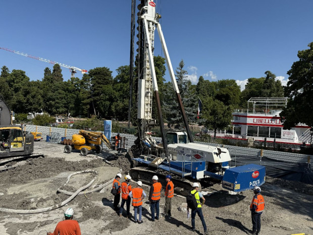 Chantier renouvellement de canalisation par NGE, Annecy