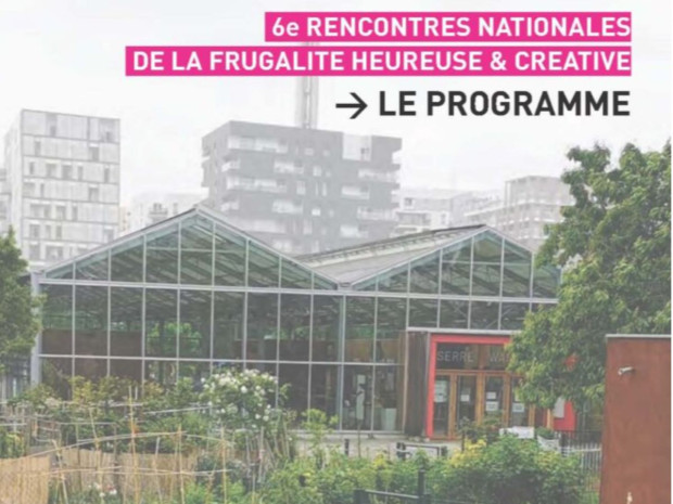 L'affiche des Rencontres nationales du Mouvement de la frugalité dans l'architecture et le ménagement des territoires