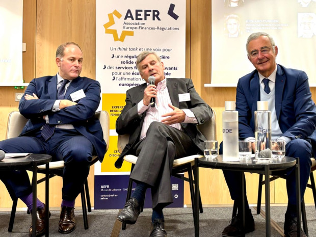 Conférence organisée par l'association Europe finances régulations, à Paris, le 9 octobre 2025.