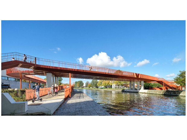 Passerelle canal Saint-Denis