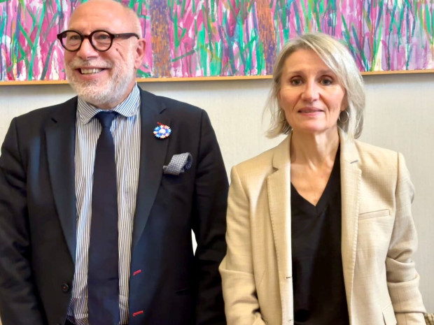 Isabelle Briquet, sénatrice de Haute-Vienne et Stéphane Sautarel sénateur du Cantal