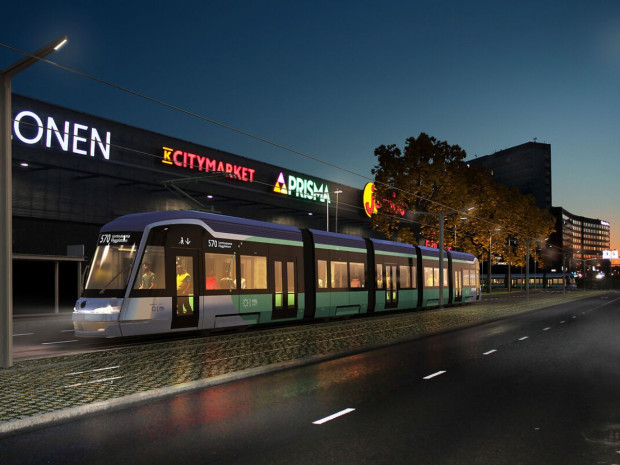 Visuel du futur tram de Vantaa, en Finlande