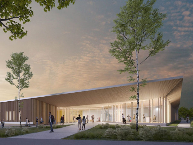 Perspective du futur centre aquatique de Bussy-Saint-Georges Perspective du futur centre aquatique de Bussy-Saint-Georges