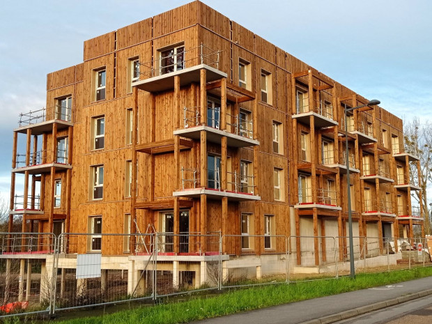Chantier de Val-de-Reuil construction bois