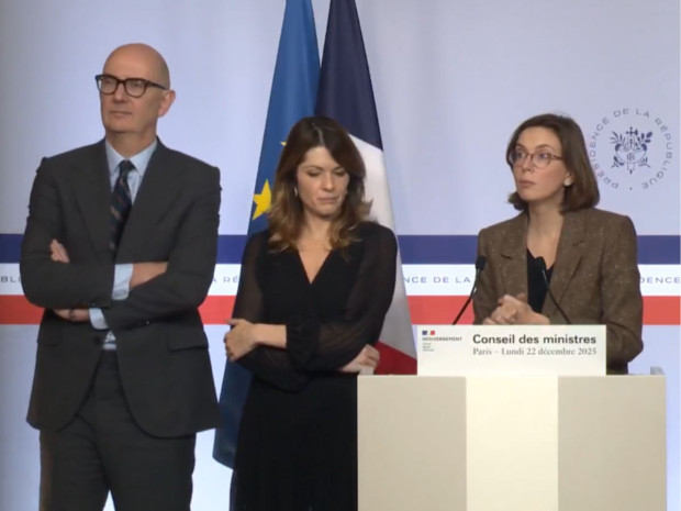 Conf&eacute;rence de presse post conseil des ministres 22 d&eacute;cembre 2025