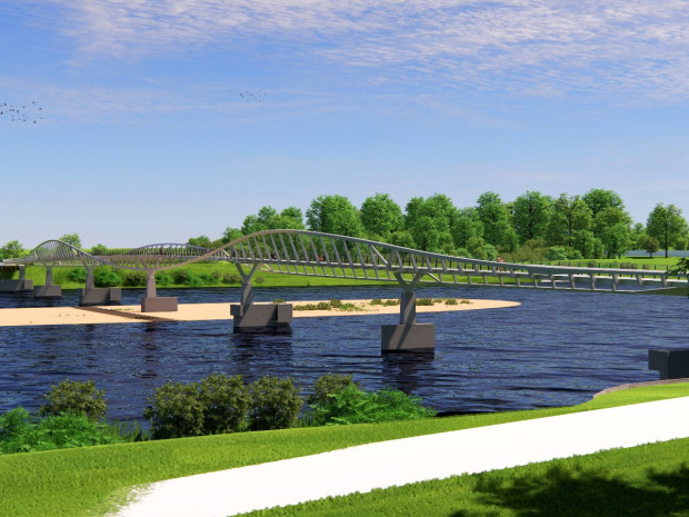 Plan 3D passerelle sur la Loire