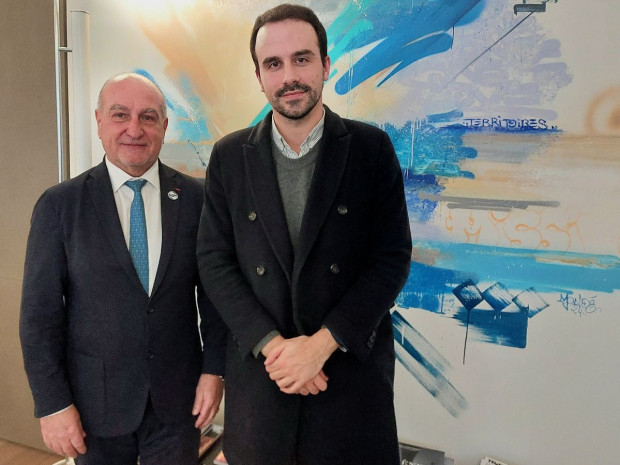 Alain Grizaud (FNTP) et Victor Delage (Institut Terram)