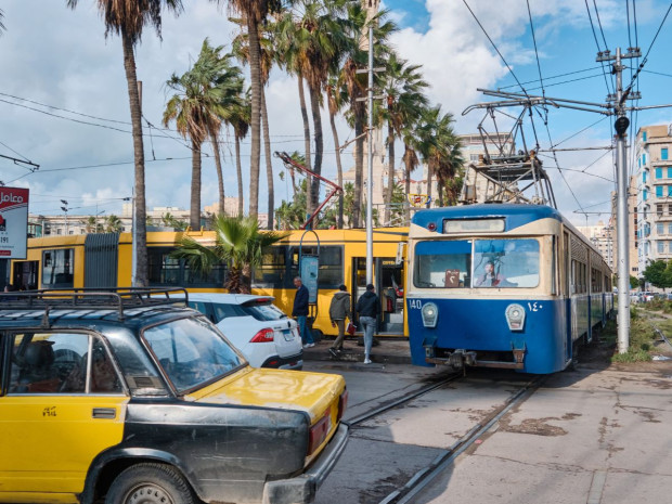 Tramway &agrave; Alexandrie, Egypte
