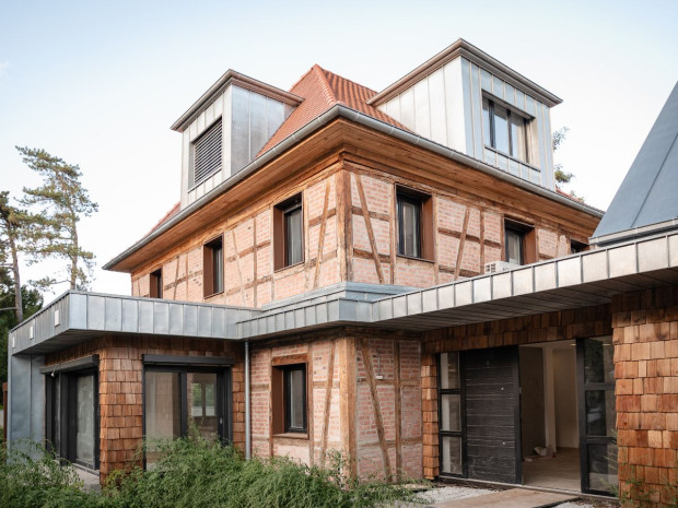 Chantier de restauration d'une maison &agrave; Strasbourg