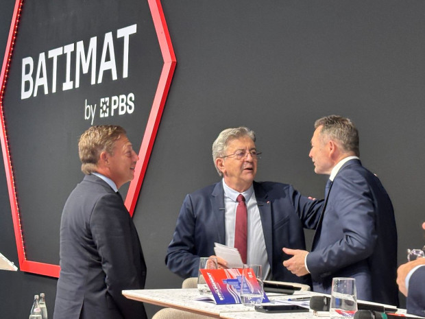 M&eacute;lenchon &agrave; Batimat avec Repon et Carr&eacute;