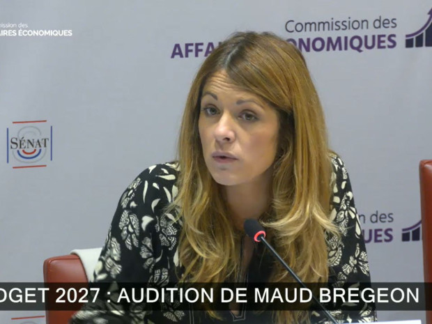 Maud Bregeon, ministre de l'Energie, le 27 octobre 2026, devant la commission des affaires économiques du Sénat. Maud Bregeon, ministre de l'Energie, le 27 octobre 2026, devant la commission des affaires économiques du Sénat.