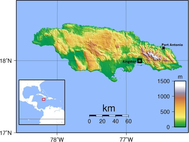Carte Jama&iuml;que