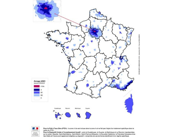 Zonage Aide &agrave; l\'investissement locatif