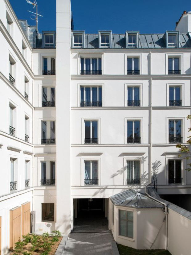 R&eacute;novation et logements sociaux RIVP  au 13-15 rue Bleue dans le 9&egrave;me &agrave; Paris