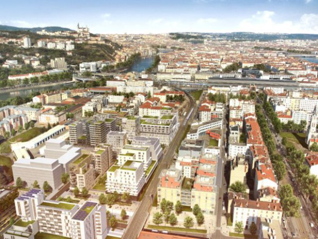 R&eacute;alisation du quartier Denuzi&egrave;re &agrave; Lyon Confluence