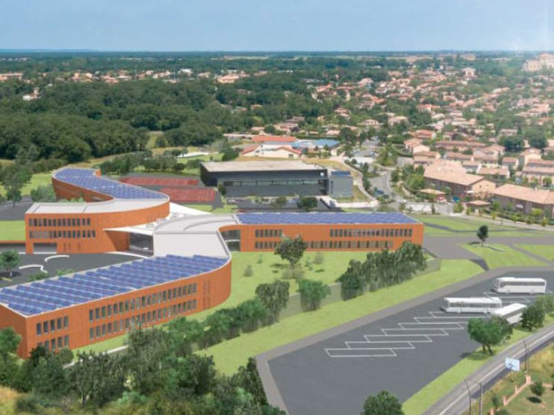 Construction du nouveau lyc&eacute;e de Pibrac (Haute-Garonne)  