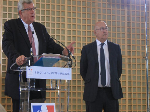 PLF2016 Christian Eckert et Michel Sapin &agrave; Bercy 