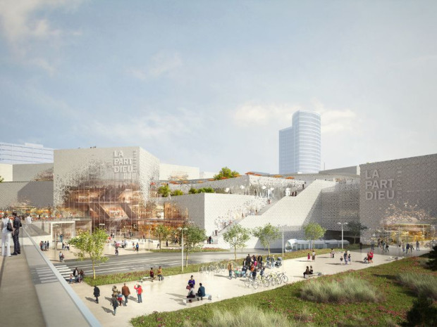 Le centre commercial Lyon-Part Dieu &agrave; Lyon et Unibail-Rodamco