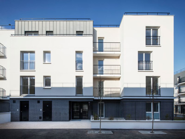 Programme ANRU de 254 logementrs &agrave; Nanterre (Hauts-de-Seine) Site Le Bateau r&eacute;alis&eacute; par les architectes Daudr&eacute;-Vignier & Associ&eacute;s / GIAC Architectes 