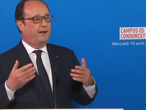 Visite du Campus Condorcet &agrave; Aubervilliers (Seine-Saint-Denis)  en pr&eacute;sence  du chef de l\'Etat Fran&ccedil;ois Hollande
