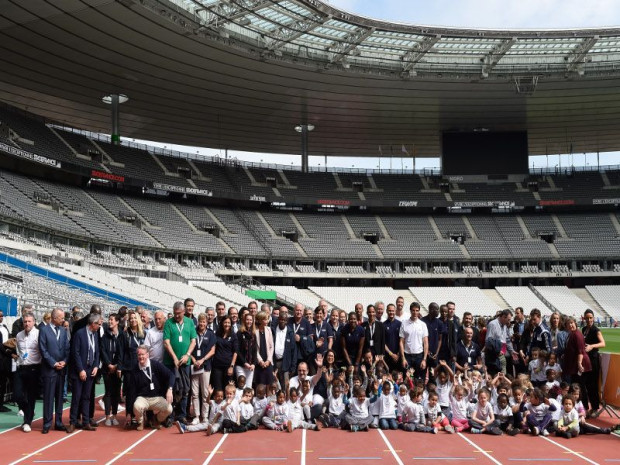Site JO Paris2024 : visite de la Commission d\'&eacute;valuation du CIO le 13 mai 2017 au Stade de France 