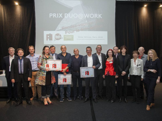 Photo de famille des laur&eacute;ats 2017 Duo@work