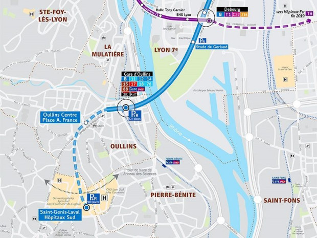Prolongement de la ligne B du m&eacute;tro de Lyon