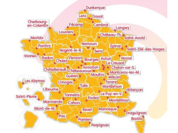 Action coeur de ville, 54 villes laur&eacute;ates